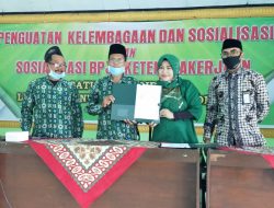 LP. Maarif NU Kab. Mojokerto Teken MOU dengan BPJS Ketenagakerjaan