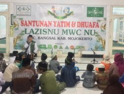 Disela Diklat Tilawah Al Qur’an, Lazisnu MWC NU Bangsal Santuni 82 Anak Yatim Dan Dhuafa