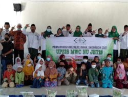 HUT RI 76, MWCNU Kecamatan Jetis Melalui LAZISNU Santuni 40 Anak Yatim