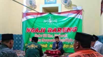 Meskipun Hujan Tak Menyurutkan Semangat Kader NU Mojosari Untuk Mengikuti Ngaji Selosoan