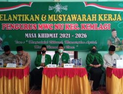 Hadiri Pelantikan MWC NU Kecamatan Kemlagi, KH Marzuki Mustamar: “Siapkan TK Muslimat Sebagai Langkah Syiar Nahdlatul Ulama”
