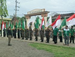 Ratusan Kader NU Jetis Sambut Kedatangan Panji Bendera NU di Acara Kirab Hari Santri