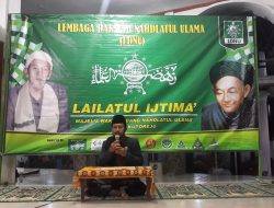 Hadiri Lailatul Ijtima’ MWC NU Kutorejo, KH. Adzim Alwi : Jaga 3 Pilar NU
