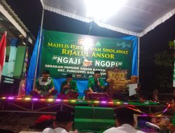 ‘Ngaji-Ngopi’ Bentuk Keistiqomahan GP Ansor Ranting Pungging Adakan Pengajian Kitab
