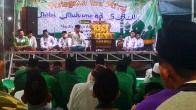 Bertepatan Dengan Isra’ Mi’raj, Giat Rutin PAC Rijalul Ansor Ngoro Datangkan Mubaligh Dari Mojokerto