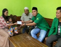 Bentuk Kepedulian Sosial, GP Ansor Jetis Berikan Sumbangan Ke Warga Canggu