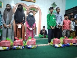 Saling Sinergi, Pengurus Ranting NU dan Pemerintah Desa Puloniti Adakan Santunan Yatim