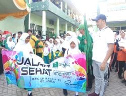 LP. Maarif MWCNU Jatirejo Gandeng Camat Jatirejo Gelar Jalan Santai