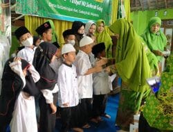 Sambut Hari Asyuro, PAC Muslimat Gedeg Bekerjasama dengan PAC Fatayat Santuni 98 Anak Yatim