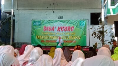 Bertepatan dengan HUT RI ke-77, PAC Fatayat NU Mojosari Gelar Diba’ Kubro Perdana 