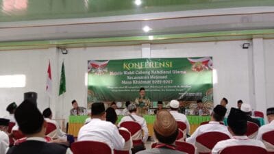 Buka Konferensi MWCNU Mojosari, Begini Harapan KH. Abd. Adzim Alwi