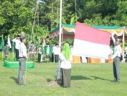 MWCNU Kemlagi Gelar Upacara dan Kirab Panji NU Pada Peringatan Hari Santri