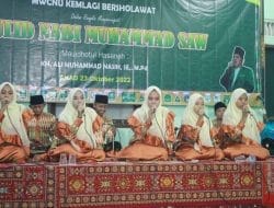 Peringati Maulud Nabi dan Hari Santri, MWCNU Kemlagi Gelar Gebyar Sholawat dan Santunan Anak Yatim