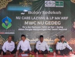 Lazisnu dan LP. Maarif MWCNU Gedeg Gelar Santunan Bersama