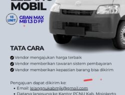 PCNU Kabupaten Mojokerto Buka Lelang 18 Mobil Gran Max!!