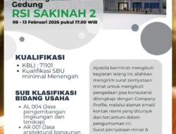 Pengumuman Lelang Jasa Konsultansi Pembangunan Gedung RSI Sakinah 2 di Kabupaten Mojokerto