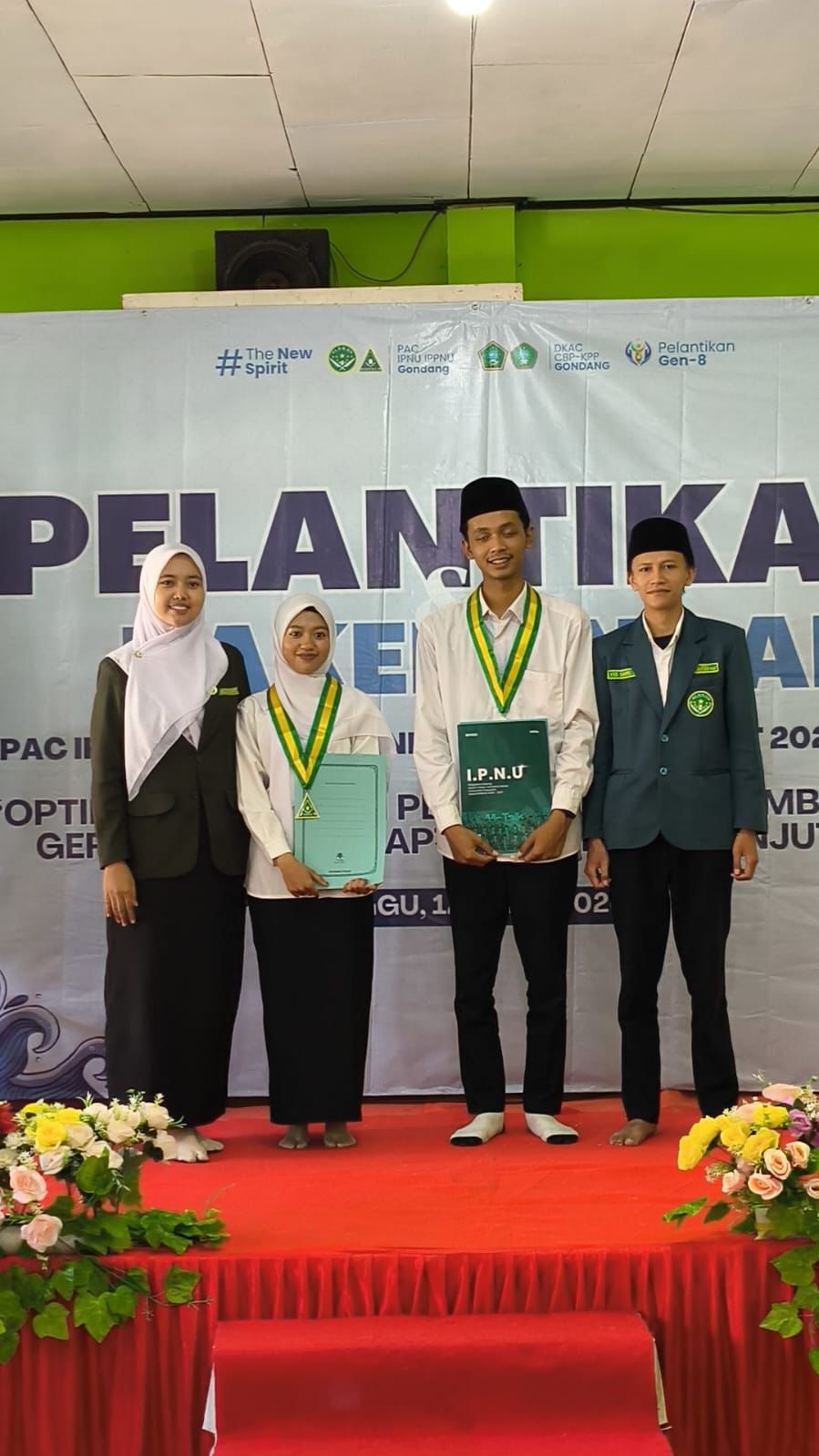 Foto Ketua PAC IPNU IPPNU Gondang bersama PC IPNU IPPNU Mojokerto